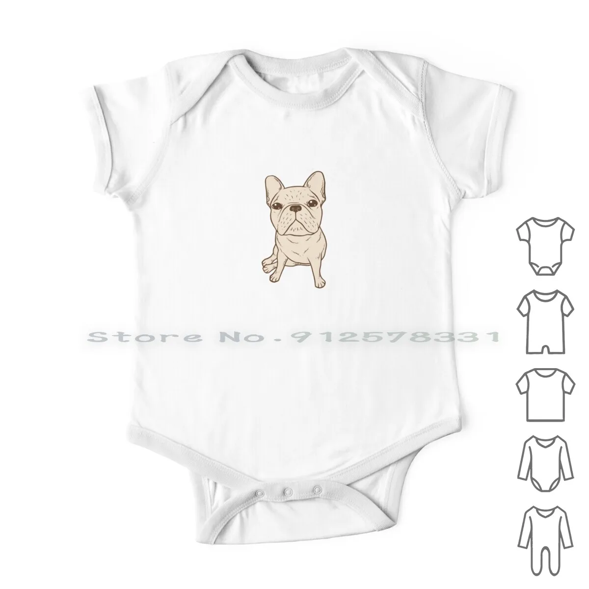 Кремовый Французский бульдог Одежда для новорожденных детей комбинезоны