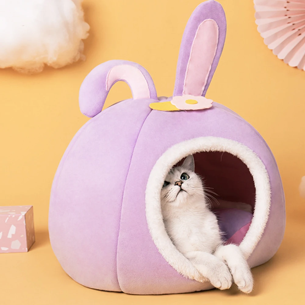 

Домик для кошек домик для глубокого сна домашний домик для кошек зимняя теплая удобная кровать для маленьких собак кошек удобные принадлеж...