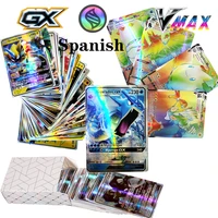 2021 new pokemon cards in spanish gx vmax v trainer energy holographic playing cards game castellano espa%c3%b1ol children toy