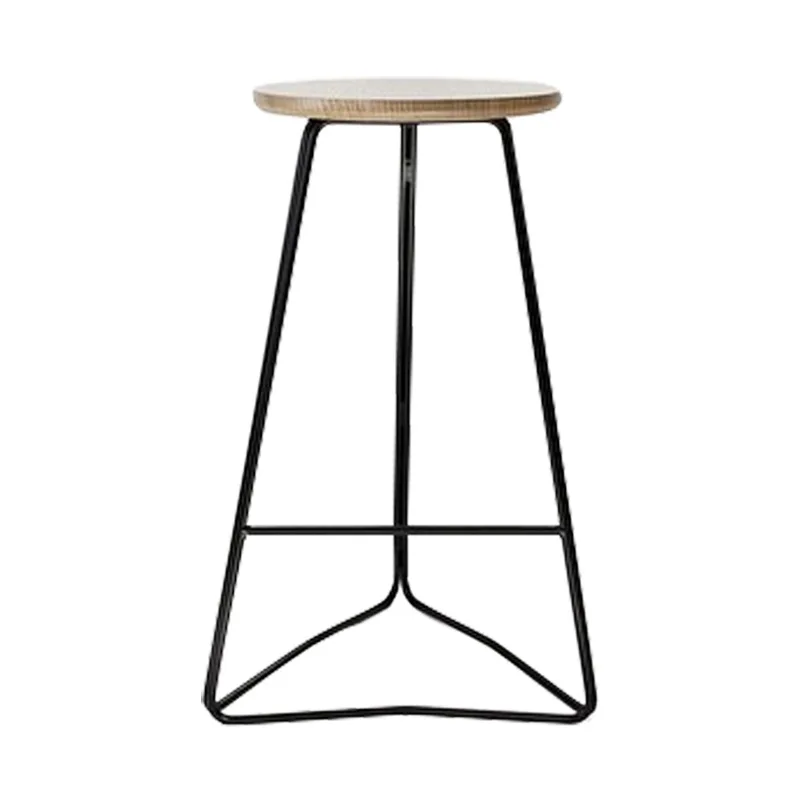Скандинавский Ресторан Бар железный деревянный барный стул минималистичное