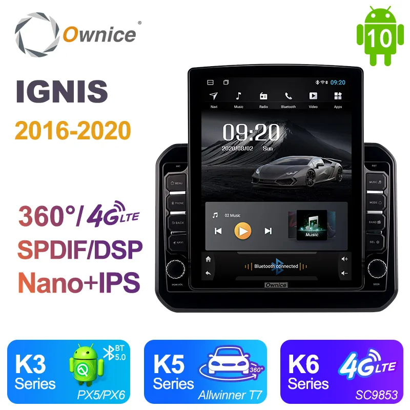 

Ownice Android 10.0 for Suzuki IGNIS 2016 - 2020 Car Radio Auto Multimedia Video Audio GPS Player head Unit 360 Panorama 4G LTE