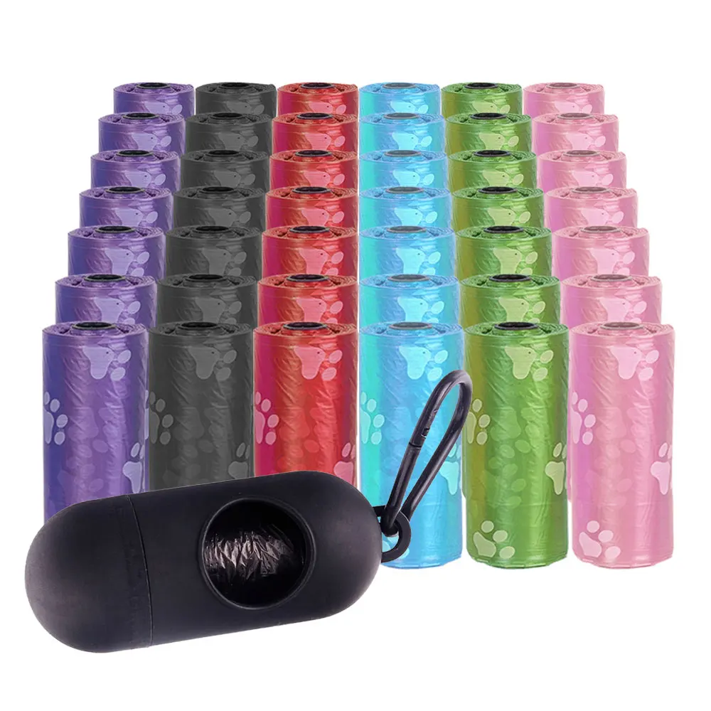 

50 рулонов, биоразлагаемый контейнер для хранения без отходов, пакеты для сбора собачьего туалета, контейнер для сбора собачьего туалета, то...