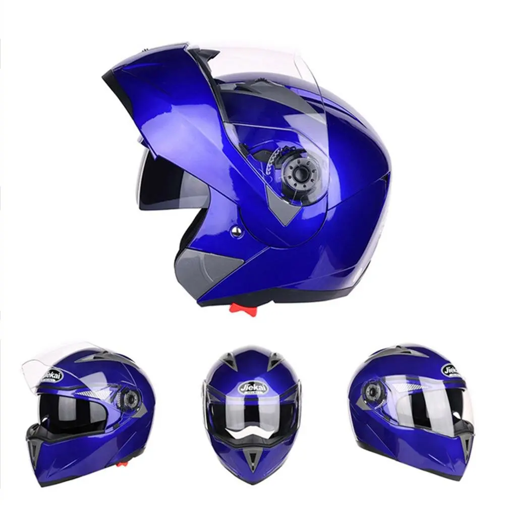 Motorcycle Helmet Flip Up Unveiled Headpiece With Double Lens Electric Bike Men Anti-Fog All Seasons Helmets enlarge