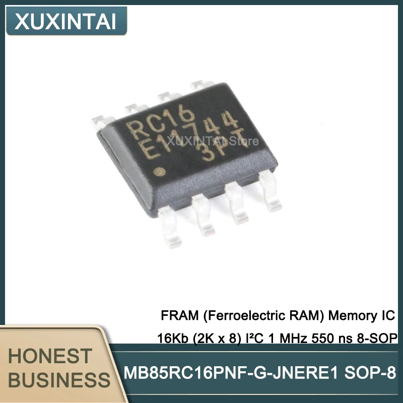 

20 шт./лот MB85RC16PNF-G-JNERE1 MB85RC16PNF F ОЗУ (ферроэлектрическая оперативная память) IC 16 Кб (2K x 8) I²C 1 МГц 550 ns 8-SOP