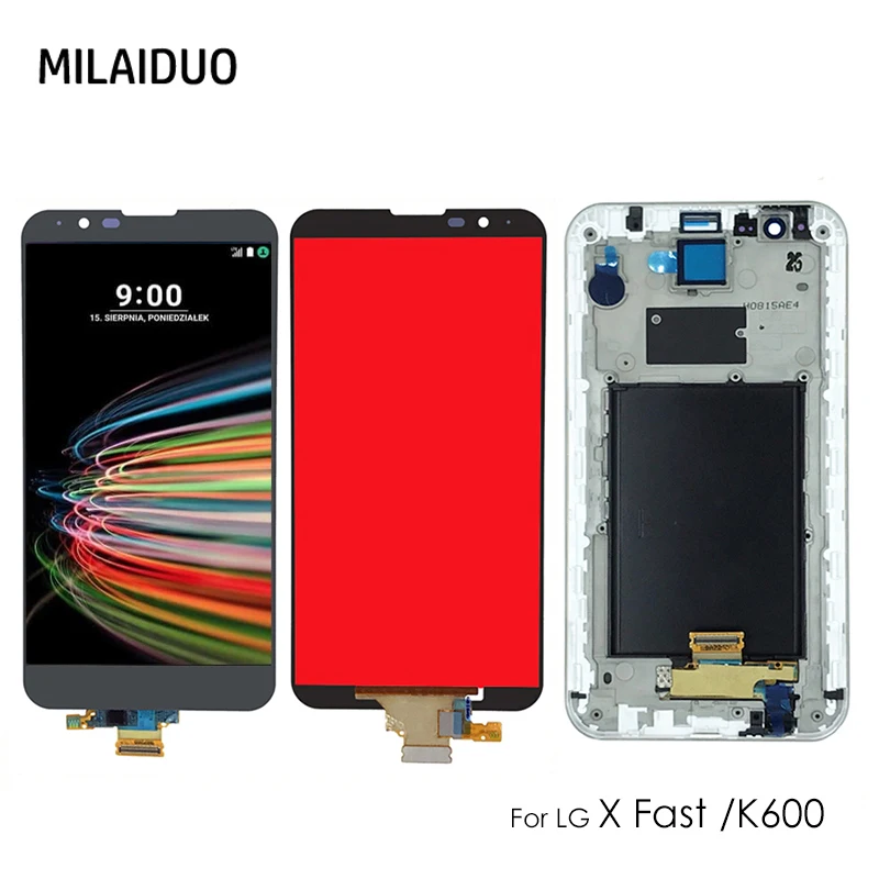 ЖК дисплей для LG X Fast K600Y K600 кодирующий преобразователь сенсорного экрана в сборе