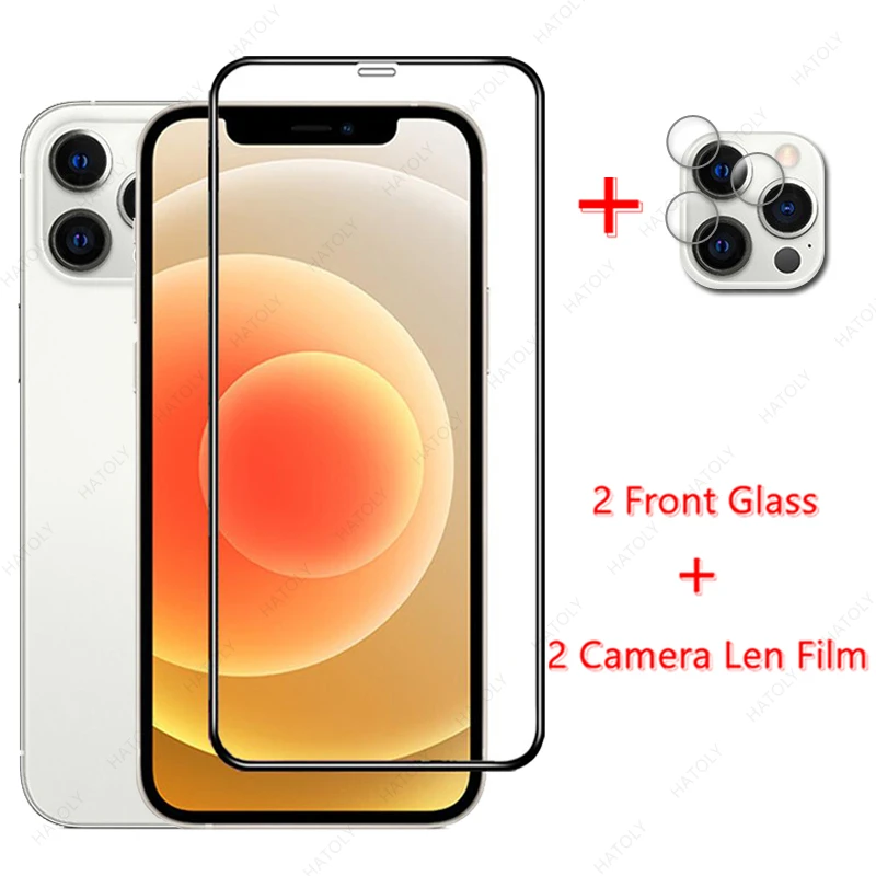 Cristal templado para iPhone, pel&iacute;cula protectora de pantalla para modelos 13 Pro Max, 12, 11 Pro Max, Mini, 6s, 7, 8 Plus, X, Max y XR XS, 2 unidades-0