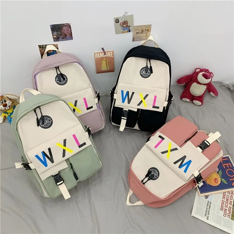 

Fashion Women's Backpack Cute Harajuku School Bags For Girl Casual Female College Student Book Bag 2022 Woman Daily back pack