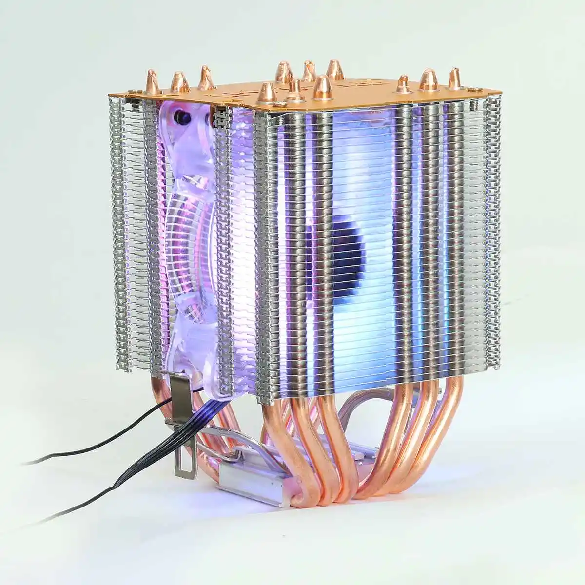 

6 Heatpipes RGB Cooler Fan 3PIN CPU Cooler Fan PC Computer Silent Cooling Fans Heatsink Radiator for Intel LGA775/115X 1366&AMD