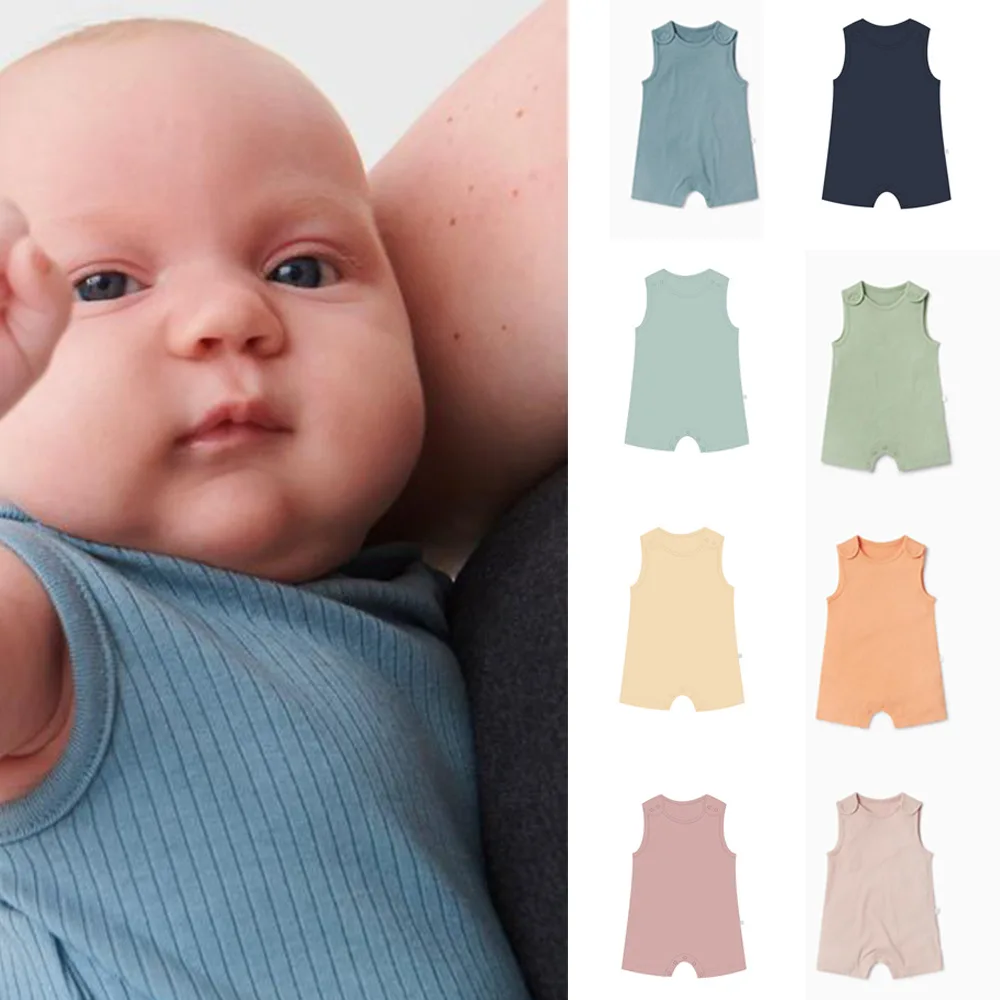 

Детский комбинезон, Новинка лета 2021, брендовый дизайн, милый комбинезон без рукавов для младенцев, милая Одежда для новорожденных мальчиков...