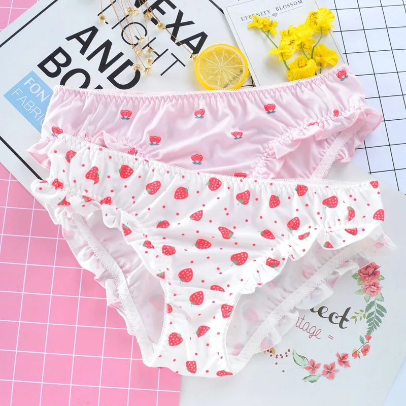 Трусы шорты женские пикантные Кружевные Гофрированные трусики милое нижнее