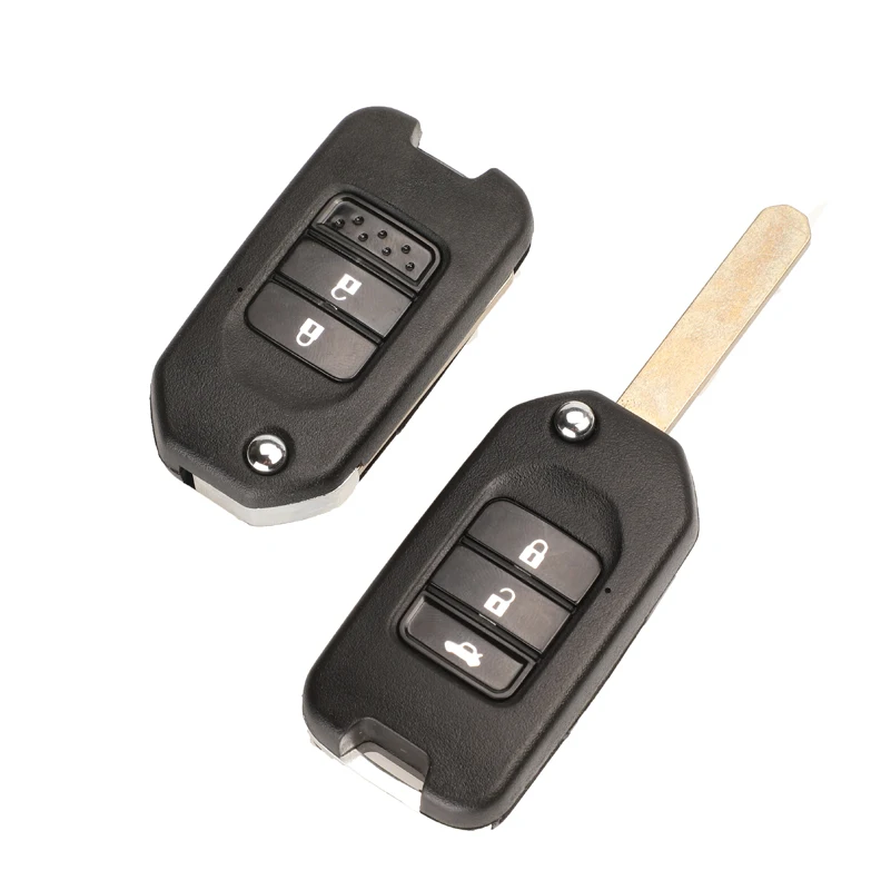 jingyuqin 2/3 Buttons Folding Flip Remote Car Key Shell Replacement For Honda GREIZ Civic City XRV Vezel Blank Case Styling | Автомобили и