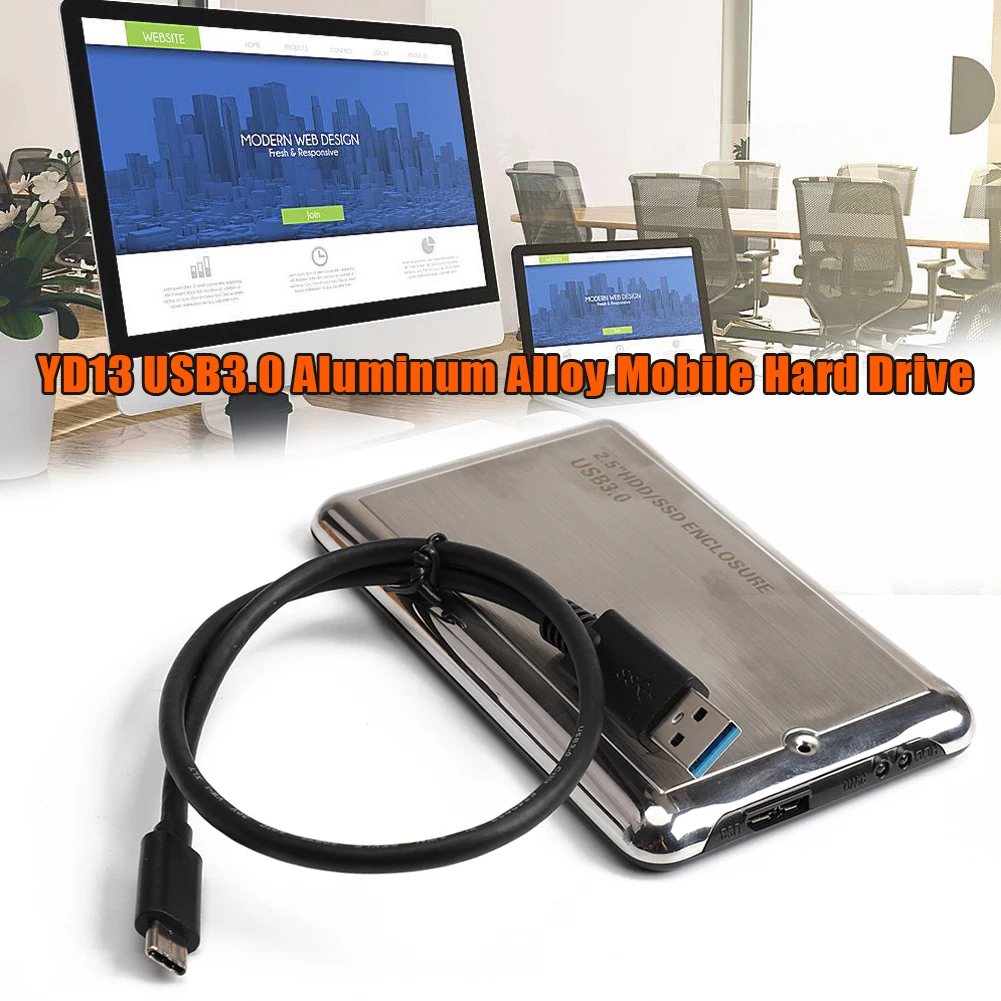 

YD13 USB3.0 Desktop Notebook External Hard Drive Compact High Performance Storage Computer Aluminum Alloy Hark Disk DQ-D