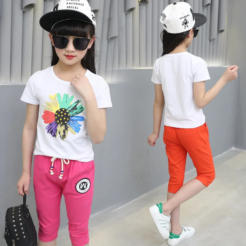 Комплект одежды для девочек подростков Famli летний комплект из 2 предметов 8 10 12 лет