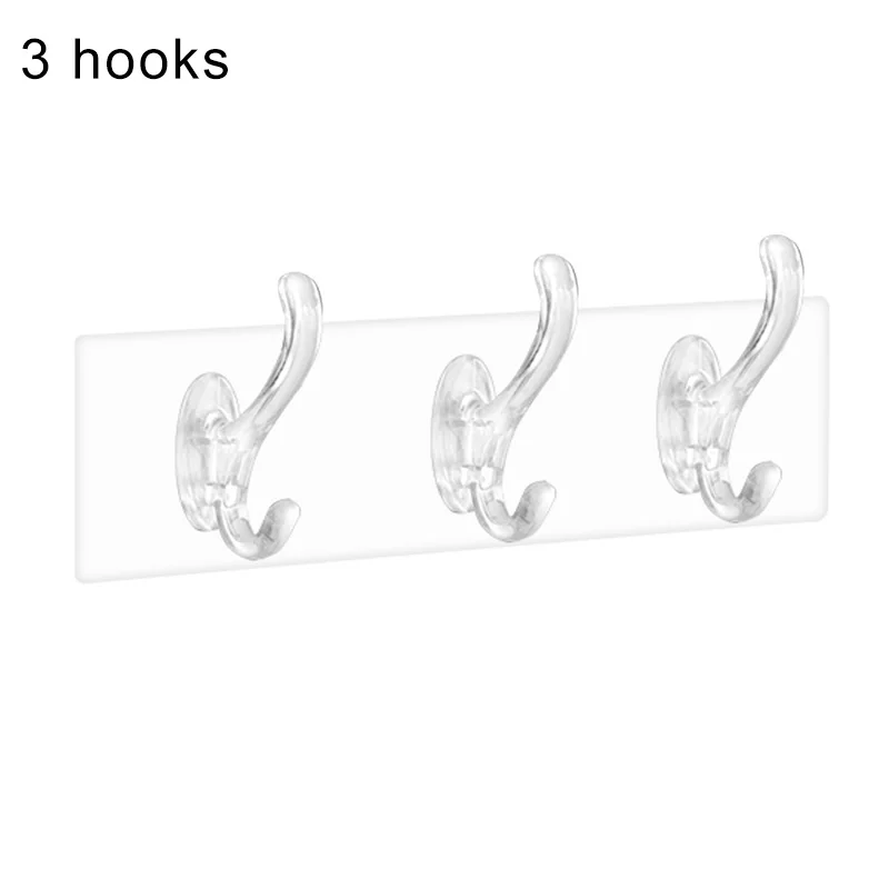 

Transparent Adhesive Seamless Wall Hooks Strong Non Marking Sticking Hook Waterproof Oil-proof No Punching Hooks KIMA88