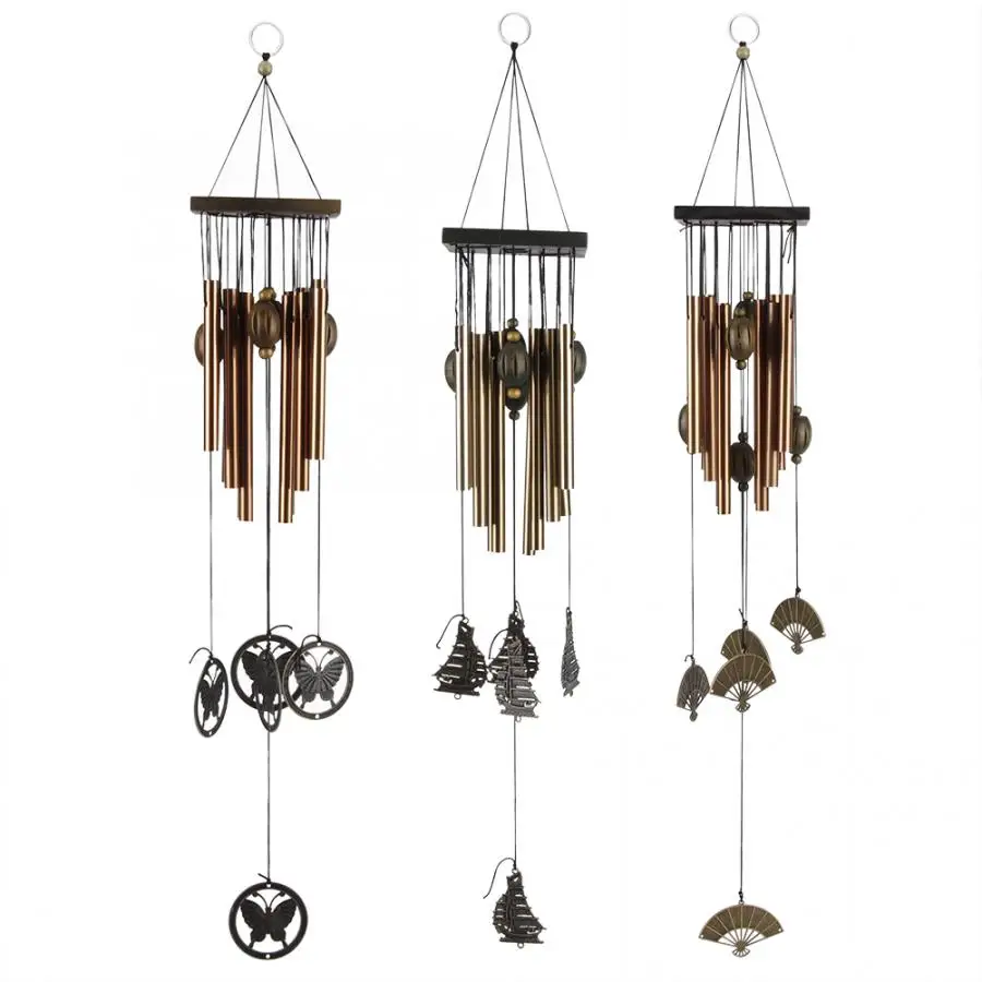 Открытый сад двора медный сплав Ветер мульти трубка ветряной колокольчик