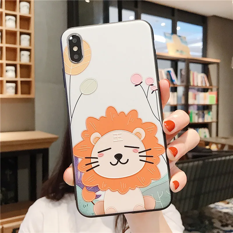 Чехол JAMULAR с объемным тиснением для iPhone XR XS MAX X 8 7 6 6s Plus мягкий чехол телефона