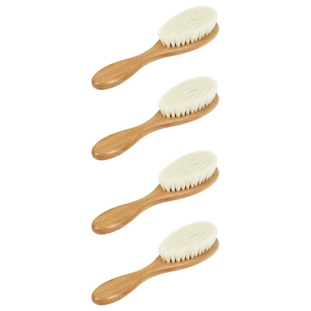 

4 шт., парикмахерские щётки с деревянной ручкой