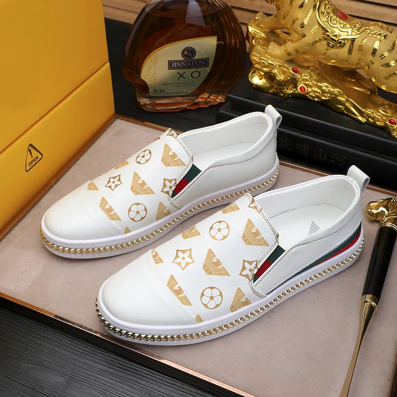 Мужские кожаные туфли модные спортивные повседневные joker осенняя мужская обувь