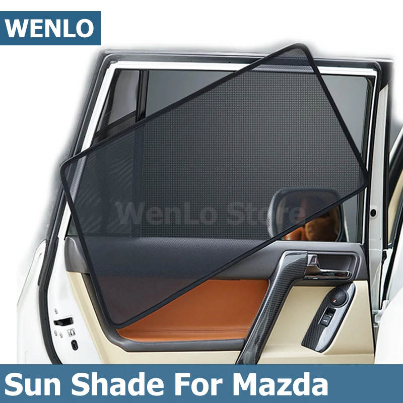 4Pcs Magnetic Car Front Side Window Sunshade For Mazda ATENZA Axela BIANTE M2 M3 Mazada 2 3 5 6 8 Ruiy Accessories Sun Shade | Автомобили