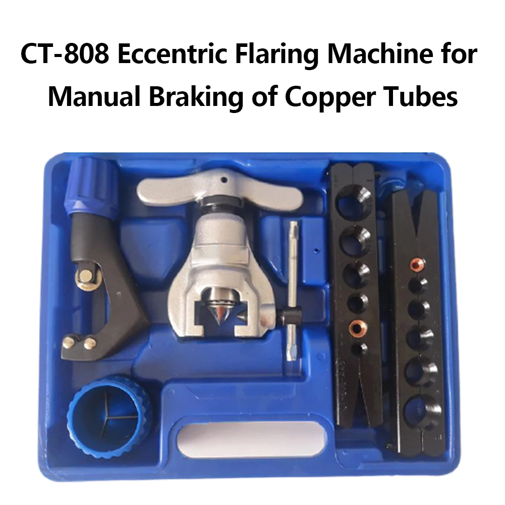 

Tube Flaring Tools Set CT-808Manual Pipe Expander With 45Degree Eccentric Cone Head Expansion Mouthpart Device Tube Flaring Tool