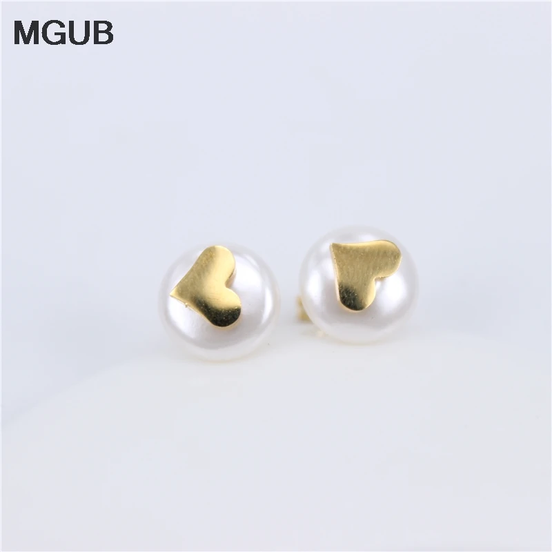 Женские серьги гвоздики в форме сердца из нержавеющей стали|Серьги-гвоздики| |