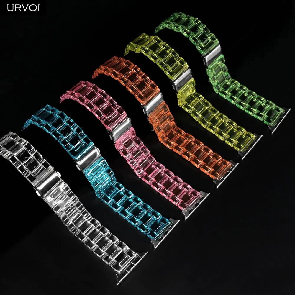 URVOI браслет для apple watch желеобразная лента iwatch ремешок 38 40 42 44 мм прозрачная смола 3