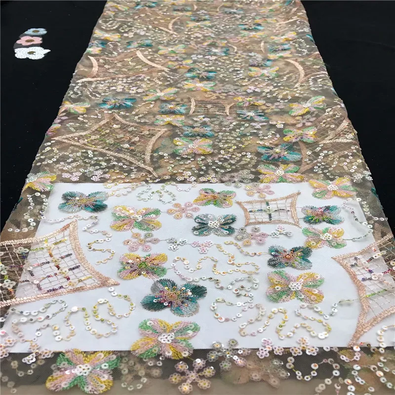 2020 последние французские нигерийские кружева ткань 3D цветок Высокое качество