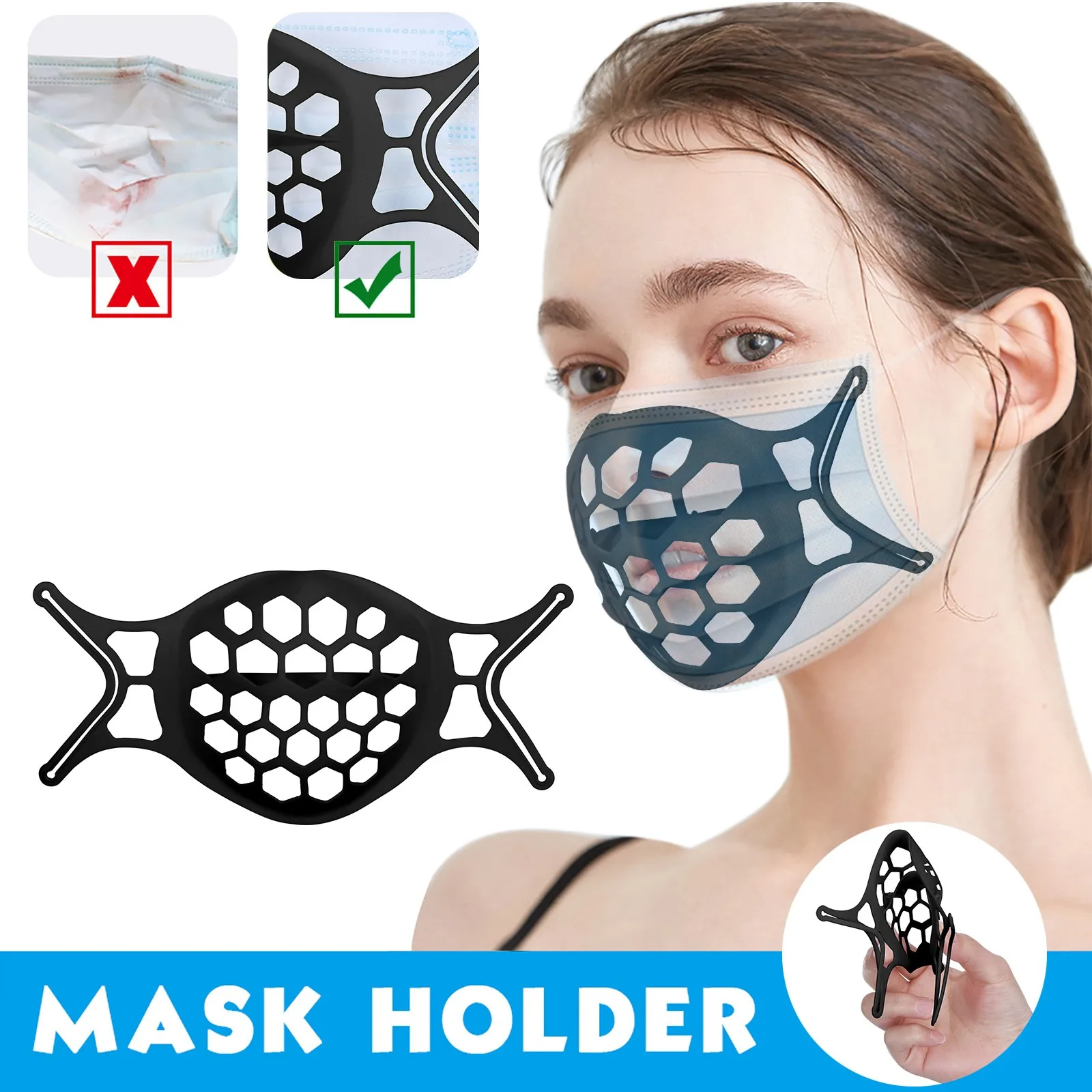 Мягкий резиновый 3d держатель уникального дизайна опорная рамка маски мягко