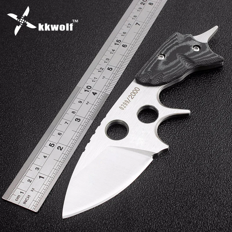 KKWOLF Германия охотничий нож САР ручной работы фиксированный D2 кемпинг Выживание