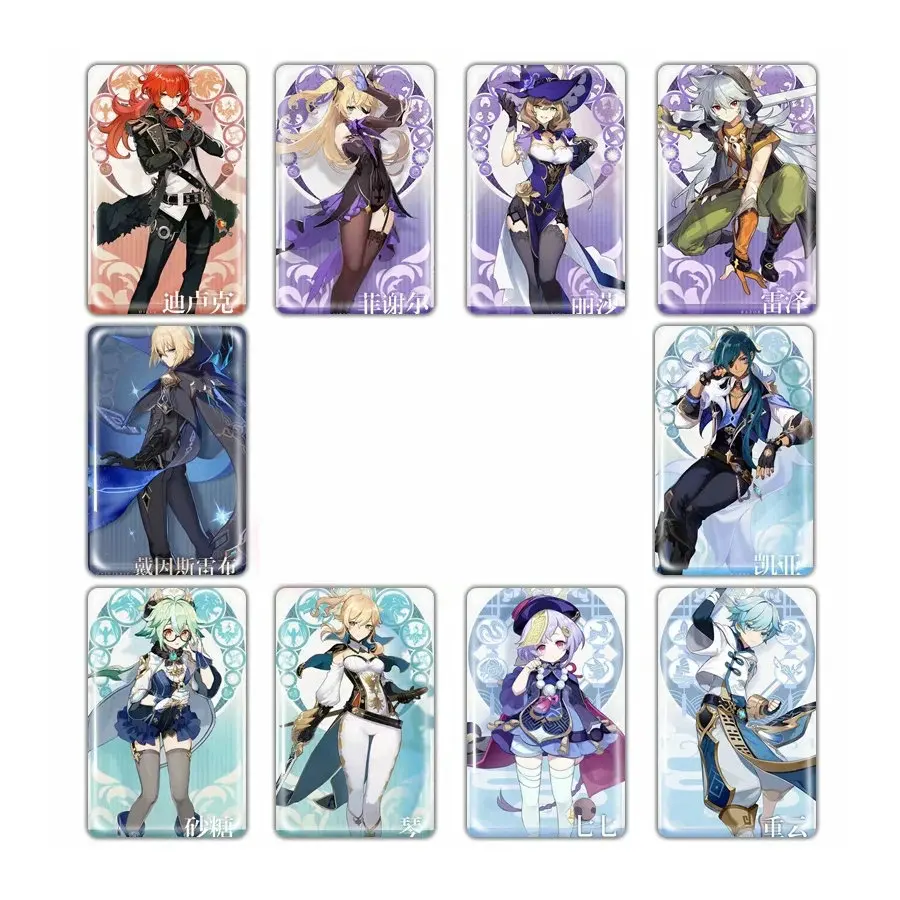 

Genshin Impact Card Sticker Smooth Surface DIY Decoration Bus ID Anime Stickers