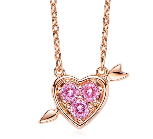 

UXN383 ull Gem Star Pendant Necklace Valentine Eye Zircon Item Round Female