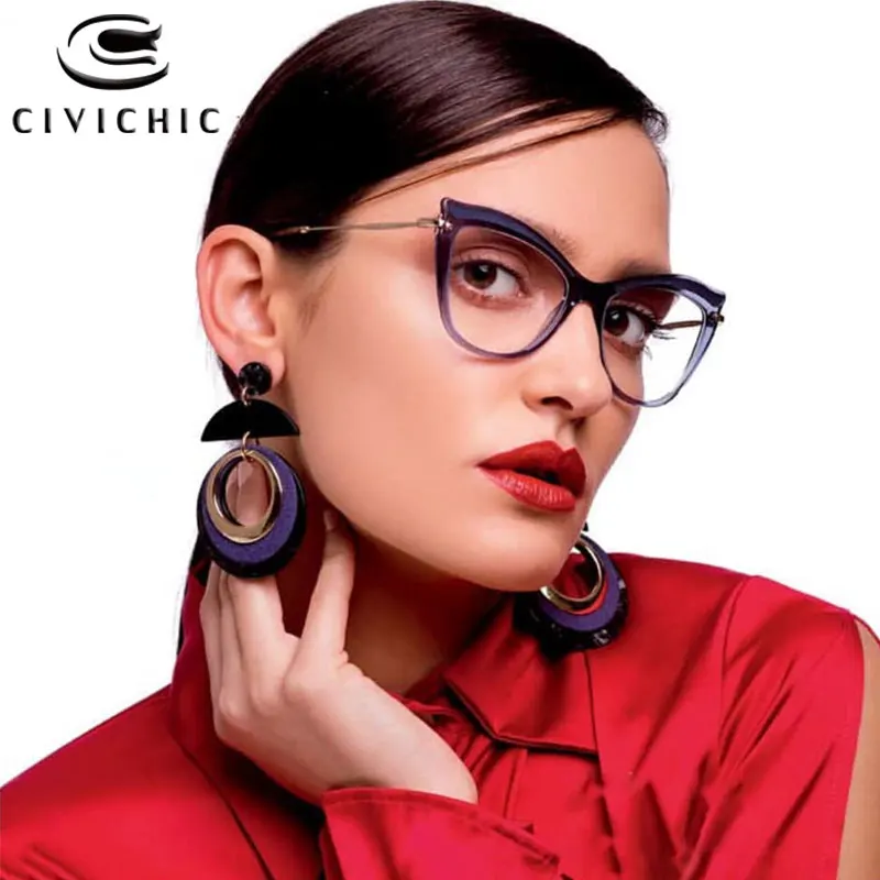 

Chic Cat Eye Clear Glasses Women Retro Eyewear Classic Myopia Optical Eyeglasses Frame Vintage Lunette De Vue UV400 Gafas COG111