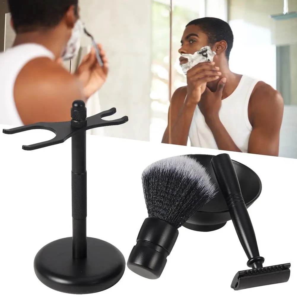 Мужская винтажная ручная бритва набор двухсторонняя щетка для бритья мыльница