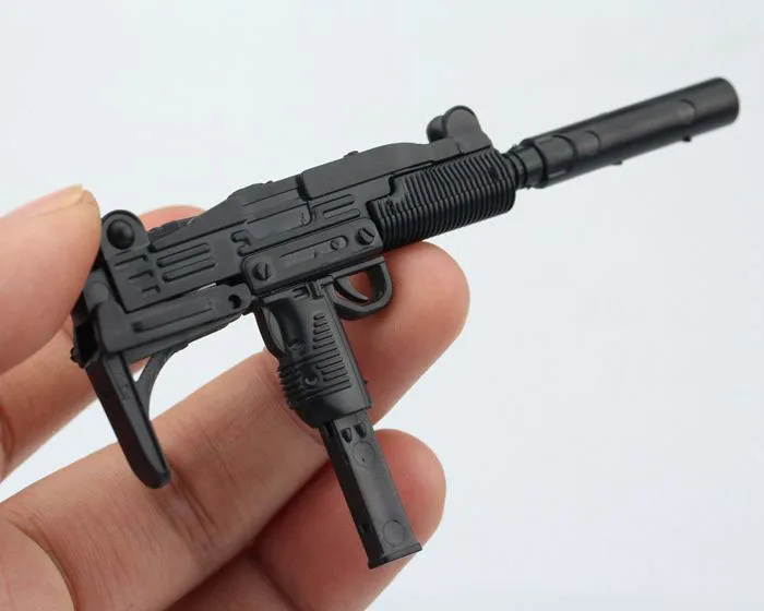 Пластиковый пушка в сборе масштаб 1:6 UZI Submachine Gun модель-головоломка для солдата 12