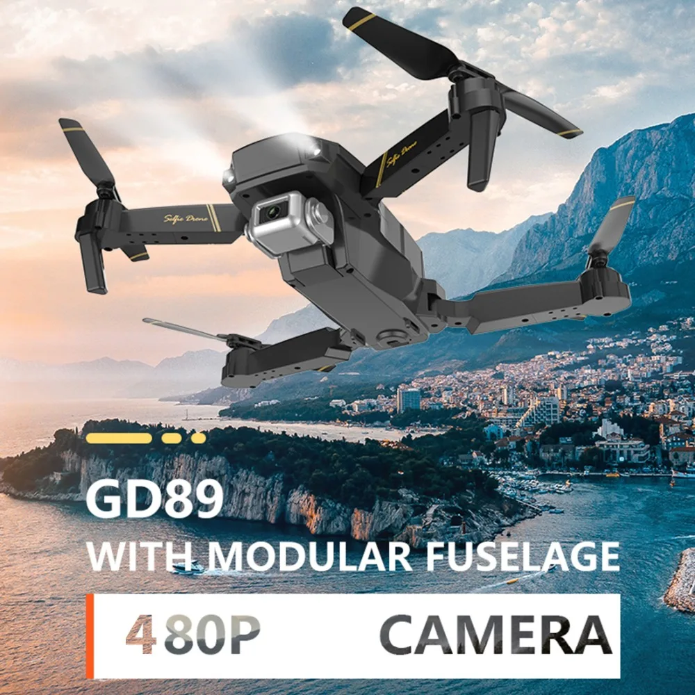 Универсальный Дрон GD89 wifi FPV 1080P HD камера складной Радиоуправляемый Дрон с режимом удержания высоты RC RTF Квадрокоптер самолет