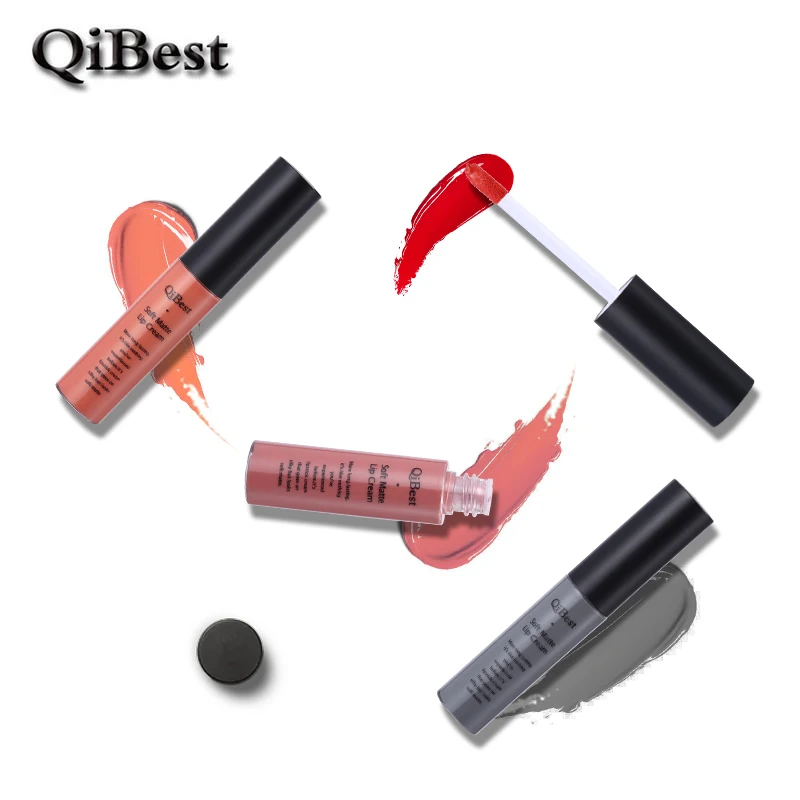 Макияж Qibest матовая губная помада долговечная жидкость косметика для губ легко