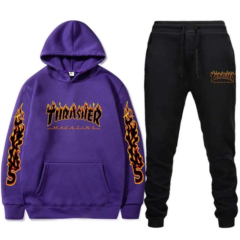 

2021 Men's Sportswear Suit Hooded Tops Casual Wear Sportswear Sports High Quality Men's Sports Shirts and Jogging Pants