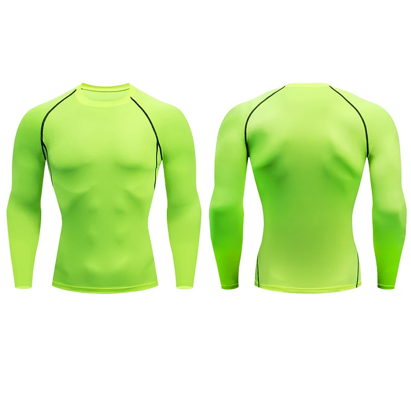 

Men Compression Running T-Shirt Training Jogging Cloth Fitness Tight Long Sleeve Sport T-shirt Fitness Gym Quick Dry Sportswear