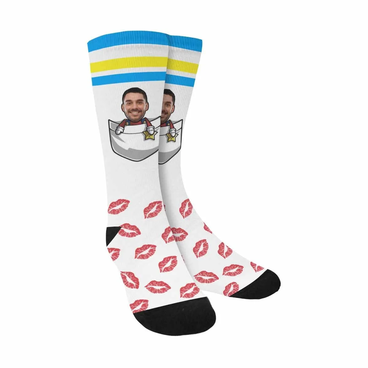 

Custom Face Pocket Lip Sublimated Crew Socks