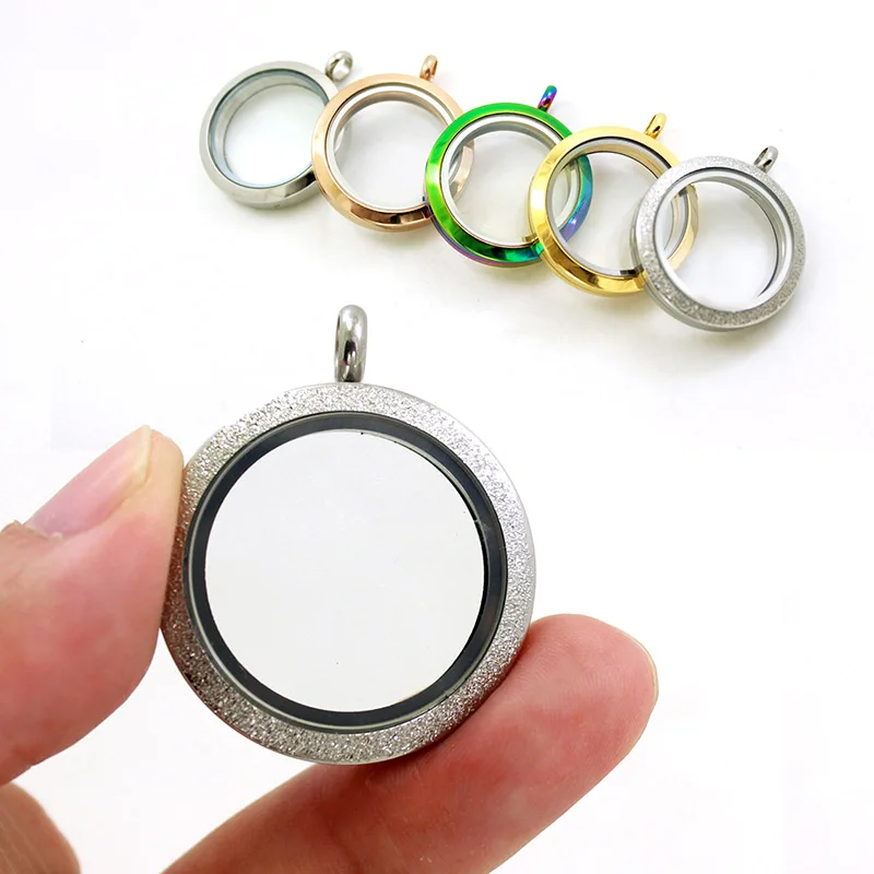 Diylocket 30 мм из нержавеющей стали круглый плавающий медальон с подвесками