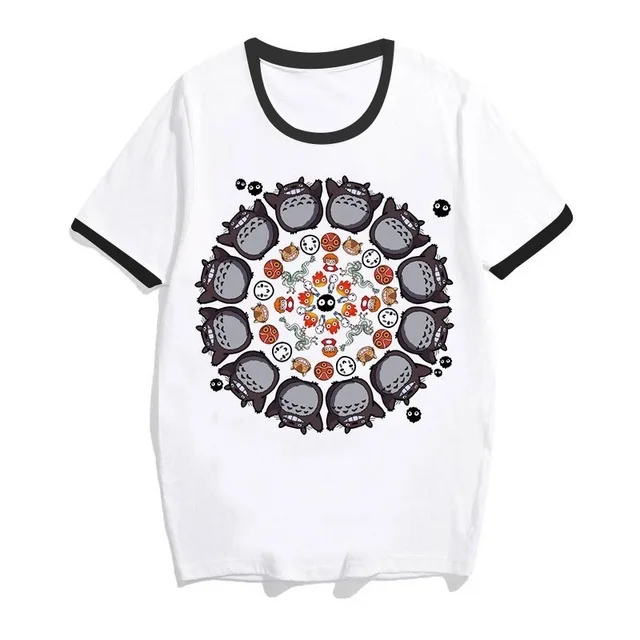 oo Totoro Spirit Out Футболка Женская Студия Ghibli femme японский аниме мультфильм футболка Miyazaki Hayao одежда женская kawaii - Цвет: oo