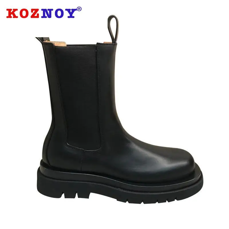 Fujin/женские ботинки Сезон весна 2020 года Модная обувь на толстой подошве Слипоны с