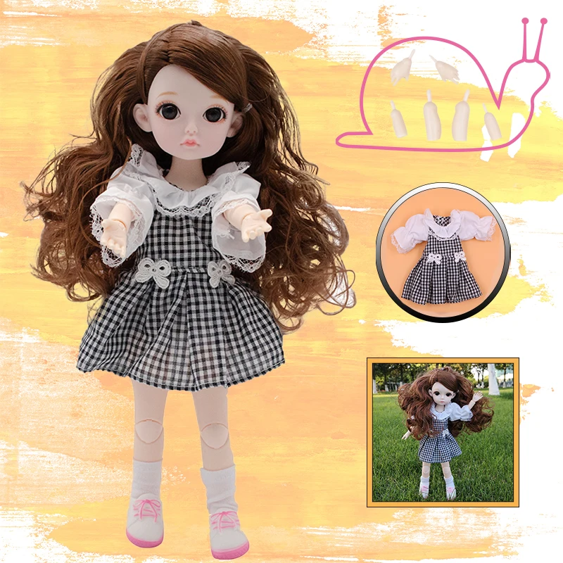 

30cm Fashion Dolls for Session Beautiful Princess Baby Girl 3D Eyes Plastic DIY Body Make-up 1/6 BJD Children's Toys Girl