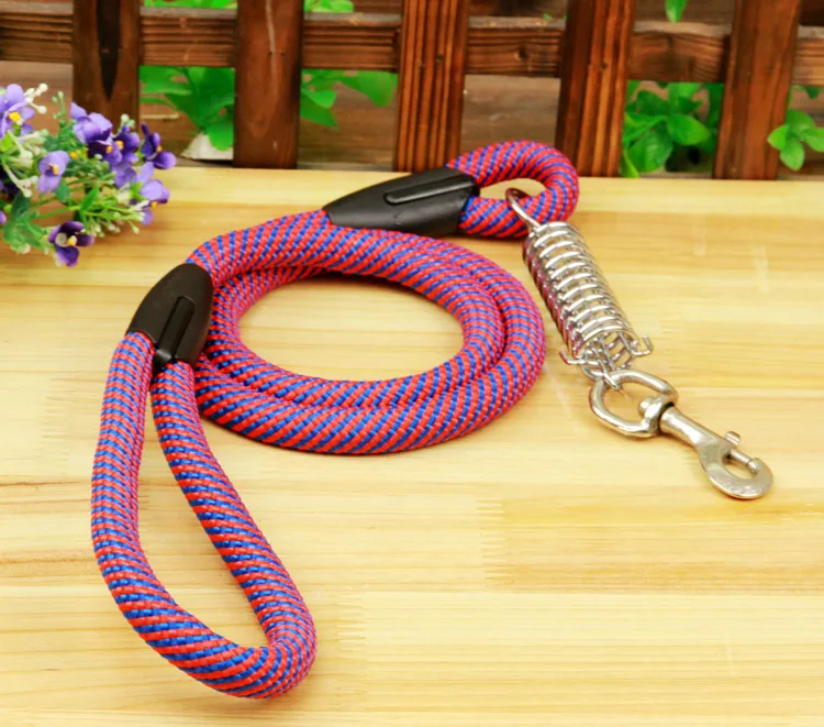 Dogs Leash Large Dog Reflective Rope Walking Big Collar Strengthen Traction Harness Round Cadena Perro Pet Leashes OO50XQ | Дом и сад
