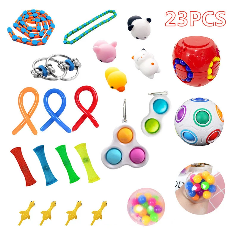

Fidget Toys Pack Push Bubble Simple Dimple Anti Stress Figet Toys Set Antistress Adult Kids Toys Squishy Sensory Stress Ball