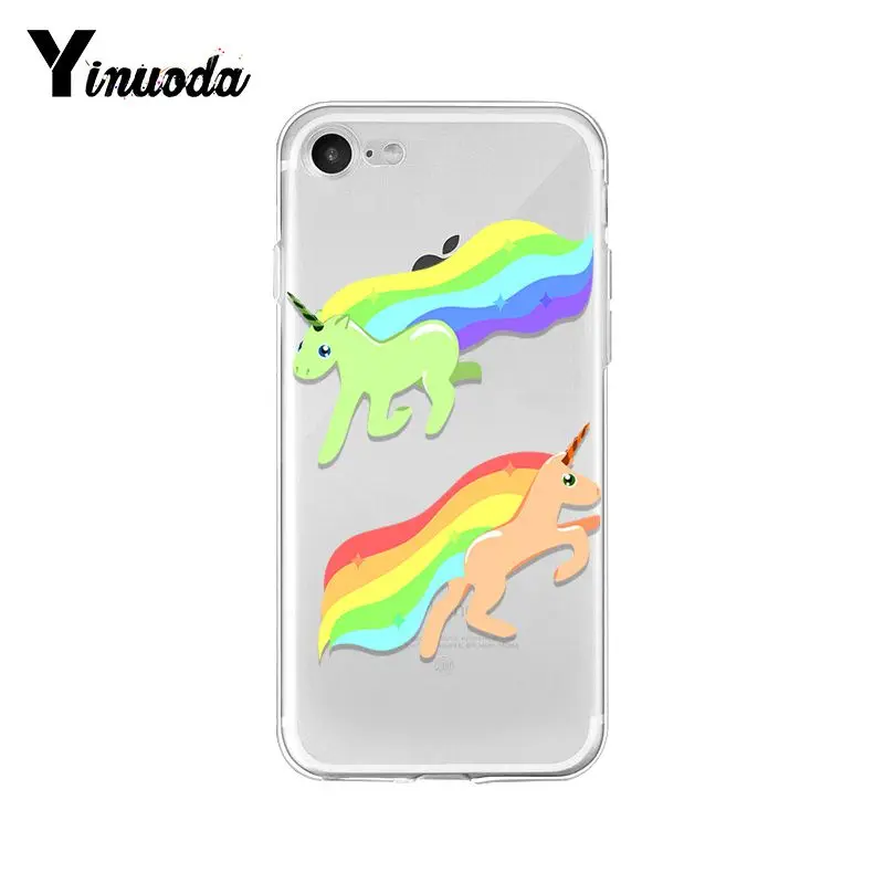 Yinuoda Rainbow Unicorn DIY Printing Drawing Phone Case Cover for iPhone 5 5Sx 6 7 7plus 8 8Plus X XS MAX XR 11 pro max | Мобильные