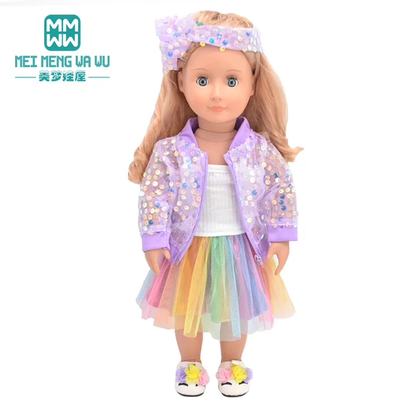 

Clothes for doll fit 45cm American doll accessories Jackets, skirts, coats, sweaters Girl's gift