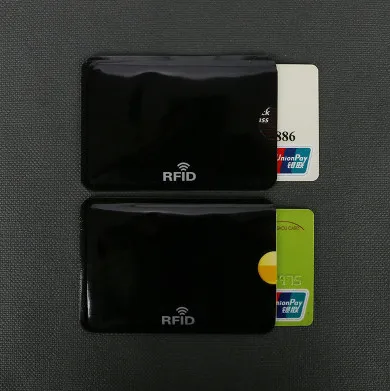 HJKL 6 шт. Rfid кошелек блокирующий замок держатель для банковских карт Id Чехол для банковских карт защита металлический кредитный NFC Держатель алюминий 6,3*9,1 см - Цвет: 6PCS X
