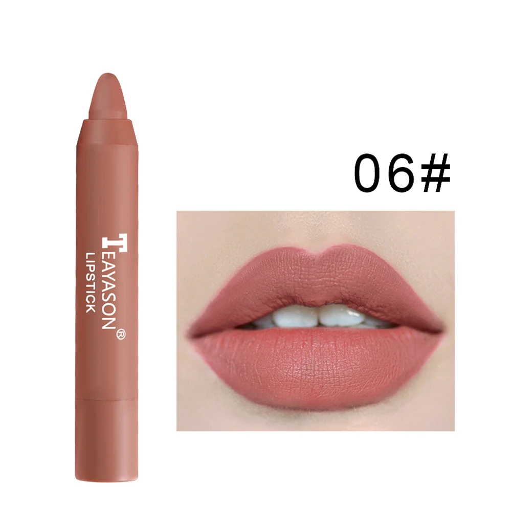 

8 Colors Waterproof Velvet Matte Lipsticks Pencil Lip Stick on-Stick Cup Makeup Cosmetic Long Lasting Sexy Red Lip Tint Pen