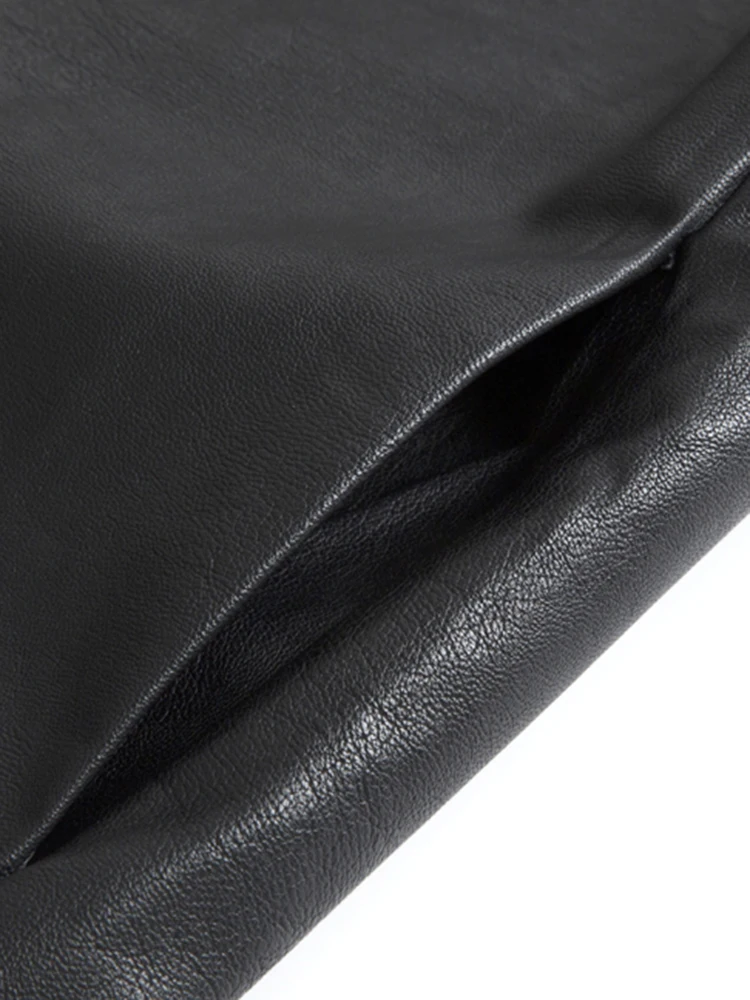 

Lautaro Autumn Brown Leather Jacket Women Raglan Sleeve Belt Turndown Collar Buttons Designer Casual Loose Korean Fashion 2021